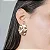 Brinco Oval Orgânico Folheado a Ouro 18K - Imagem 1