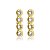 Brinco Palito Zircônias Redondas Folheado a Ouro 18K - Imagem 1