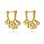 Brinco Pandeiro Argola Zircônias Folheado a Ouro 18K - Imagem 1