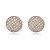 Brinco Pavê Zirconias Cristal Folheado a Ouro 18K - Imagem 1