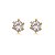 Brinco Ponto De Luz Cristal Pequeno Folheado a Ouro 18K - Imagem 1