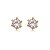Brinco Ponto De Luz Cristal Pequeno Folheado a Ouro 18K - Imagem 1