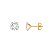 Brinco Ponto De Luz Cristal PP Folheado a Ouro 18K - Imagem 2