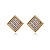 Brinco Quadrado Cravejado Folheado a Ouro 18K - Imagem 1
