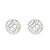 Brinco Redondo Estrela 4 Pontas Cristal Folheado a Ouro 18K - Imagem 1