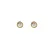 Brinco Redondo Fundo Cravejado Branco Folheado a Ouro 18K - Imagem 1