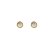 Brinco Redondo Fundo Cravejado Branco Folheado a Ouro 18K - Imagem 1