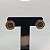Brinco Redondo Fundo Cravejado Preto Folheado a Ouro 18K - Imagem 1