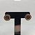 Brinco Redondo Fundo Cravejado Preto Folheado a Ouro 18K - Imagem 1