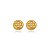 Brinco Redondo Trevo 4 Folhas Folheado a Ouro 18K - Imagem 1
