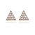 Brinco Triangulo Cravejado Folheado a Ouro 18K - Imagem 1