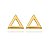 Brinco Triangulo Grande Folheado a Ouro 18K - Imagem 1