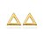 Brinco Triangulo Grande Folheado a Ouro 18K - Imagem 1
