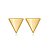 Brinco Triangulo Liso Folheado a Ouro 18K - Imagem 1