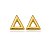 Brinco Triangulo Pequeno Folheado a Ouro 18K - Imagem 1