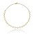 Choker Coração Duplo Vazado Folheado a Ouro 18K - Imagem 1