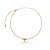 Choker Correntinha Coração Pingente Coração Liso Meio Folheado a Ouro 18K - Imagem 1