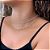 Choker Dupla Elo Corações E Pérolas Folheado a Ouro 18K - Imagem 1