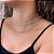 Choker Dupla Elo Corações E Pérolas Folheado a Ouro 18K - Imagem 1