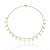 Choker Palitinhos Coração Recortado Flores Folheado a Ouro 18K - Imagem 1