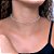 Choker Pérolas Coração Vazado Meio Folheado a Ouro 18K - Imagem 1