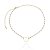 Choker Pérolas Coração Vazado Meio Folheado a Ouro 18K - Imagem 2