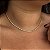 Colar 40Cm Riviera Redonda 2Mm Folheado a Ouro 18K - Imagem 1