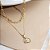 Colar Anel Cravejado Folheado a Ouro 18K - Imagem 1
