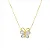 Colar Borboleta Redondo Cristal Folheado a Ouro 18K - Imagem 1