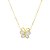 Colar Borboleta Redondo Cristal Folheado a Ouro 18K - Imagem 1