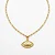 Colar Cartier Pingente Olho Grego Placa Folheado a Ouro 18K - Imagem 1