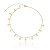 Colar Choker Coração Liso Palitinho Folheado a Ouro 18K - Imagem 1