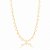 Colar Choker Corações Placa Vazado Folheado a Ouro 18K - Imagem 1