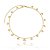 Colar Choker Corrente Elos Pingentes Corações Trab Folheado a Ouro 18K - Imagem 1