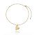 Colar Choker Correntinha Pingente Coração Desenhado Folheado a Ouro 18K - Imagem 1