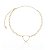 Colar Choker Elo Corações Coração Vazado Meio Folheado a Ouro 18K - Imagem 1