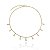 Colar Choker Gotas Cristais Folheado a Ouro 18K - Imagem 1