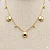 Colar Choker Meia Bola Folheado a Ouro 18K - Imagem 1