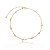 Colar Choker Palitinhos Corações Lisos E Pérolas Folheado a Ouro 18K - Imagem 1