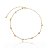 Colar Choker Palitinhos Corações Lisos E Pérolas Folheado a Ouro 18K - Imagem 1