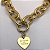 Colar Choker Pingente Coração Folheado a Ouro 18K - Imagem 2