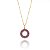 Colar Circulo Rosa Cravejado Folheado a Ouro 18K - Imagem 1