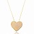 Colar Coração Chapa Folheado a Ouro 18K - Imagem 1