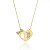 Colar Coração Laco E Pes Folheado a Ouro 18K - Imagem 1