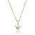 Colar Coroa Cravejado 3 Pontas Folheado a Ouro 18K - Imagem 1