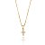 Colar Cruz Cravejada Pequena Folheado a Ouro 18K - Imagem 2