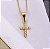 Colar Cruz Cravejada Pequena Folheado a Ouro 18K - Imagem 2