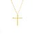 Colar Cruz Granitada Folheado a Ouro 18K - Imagem 1