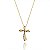 Colar Cruz Rainbow Folheado a Ouro 18K - Imagem 1