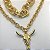 Colar Duplo Grande Pingentes Variados Folheado a Ouro 18K - Imagem 2